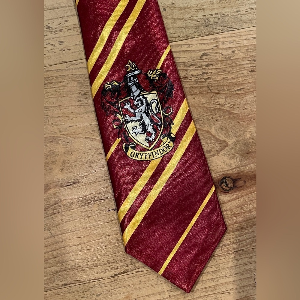 Harry Potter Monogram Silky Tie GRYFFINDOR Academia Preppy OS